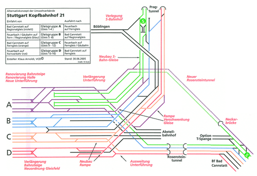Optimierter Gleisplan beim Kopfbahnhof 21.